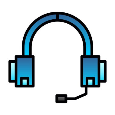 kulaklık simgesi, vektör illüstrasyonu basit tasarım