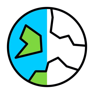 Toprak. Web simgesi basit illüstrasyon 