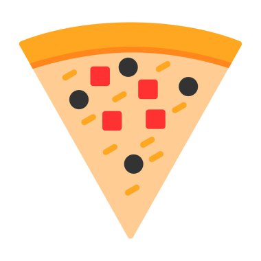 Pizza yaratıcı ikon vektör illüstrasyonu                