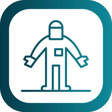 Tek izole edilmiş astronot simgesinin vektör çizimi