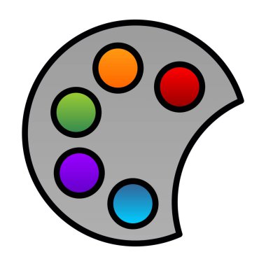 Renkli palet simgesi. vektör illüstrasyonu