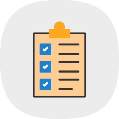 Kontrol listesi simgesi vektör illüstrasyonu