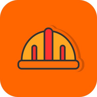 İnşaat kaskı. Web simgesi basit illüstrasyon 