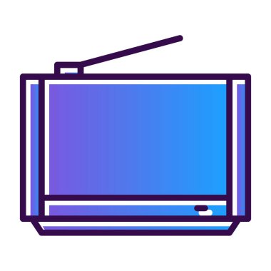 televizyon web simgesi vektör illüstrasyonu