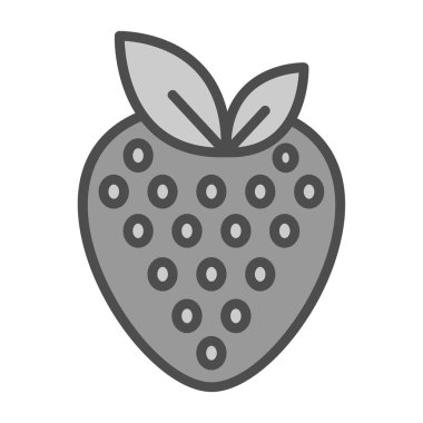 Çilek simgesi, vektör çizimi 