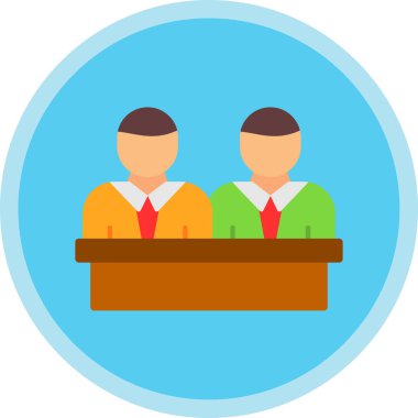 İş insanları simgesinin vektör illüstrasyonu