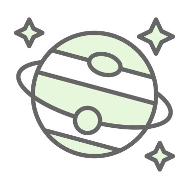 Bir gezegen simgesinin vektör illüstrasyonu