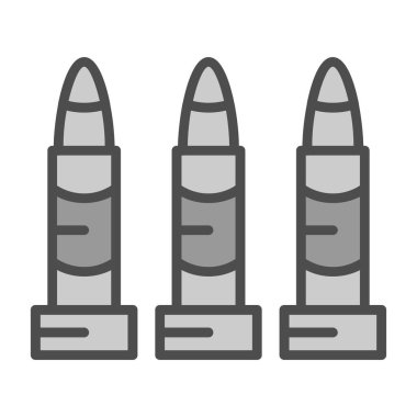 askeri vektör çizgisi simgesi, set, doğrusal, çizgi işareti, sembol