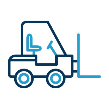 vector illustration of Forklift icon 