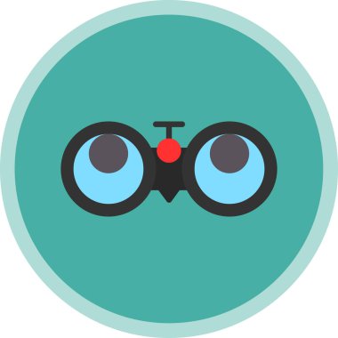 Dürbün simgesi, vektör illüstrasyonu basit tasarım