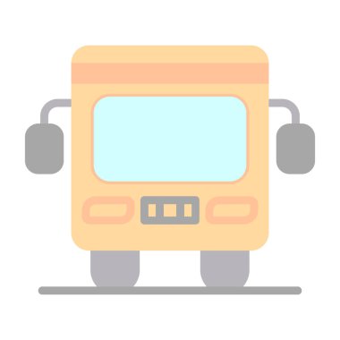 Otobüs. Web simgesi basit illüstrasyon