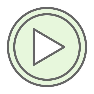 Çal düğmesi simgesi. vektör illüstrasyonu 