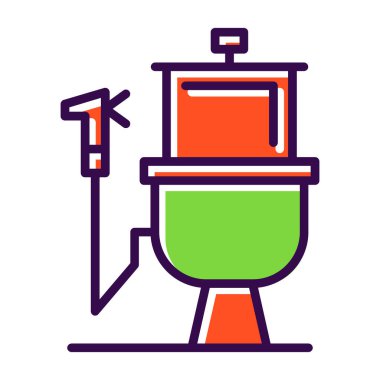 Tuvalet sembolünün vektör illüstrasyonu 