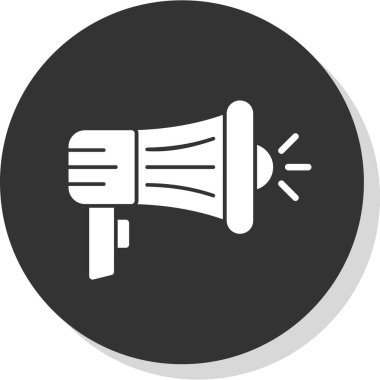 Megafon ikonu vektör illüstrasyonu