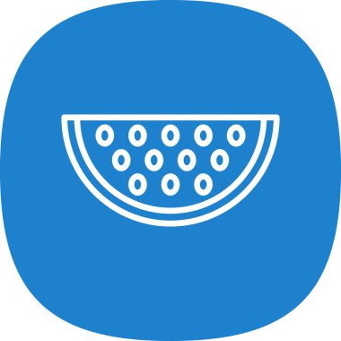 Taze karpuz meyve ikonu çizimi