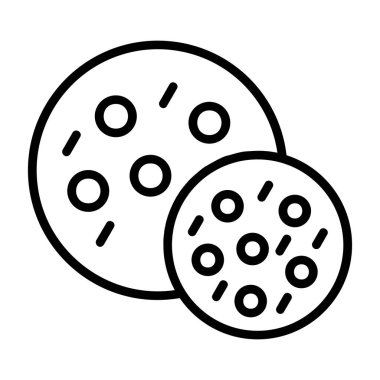 Vektör illüstrasyonu, Çerez simgesi element arkaplanı            