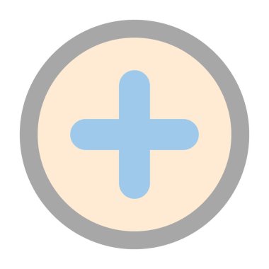 Artı işaret simgesi, vektör illüstrasyonu