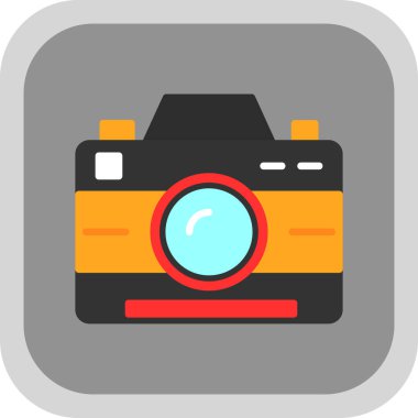 Fotoğraf makinası. Web simgesi basit illüstrasyon