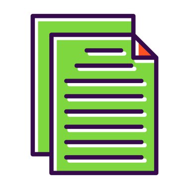 Belge. Web simgesi basit tasarım