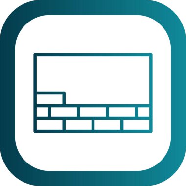 Modern b 'nin vektör illüstrasyonu pc monitörünün simgesinden yoksun