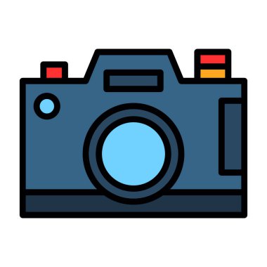 Kamera. Web simgesi basit illüstrasyon