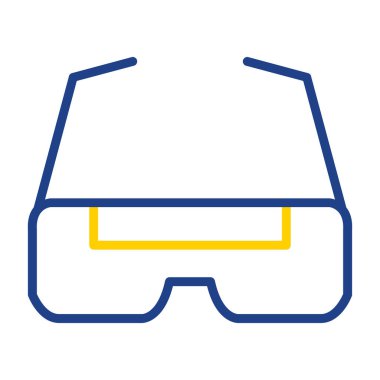 Gözlükler. Web simgesi basit illüstrasyon  