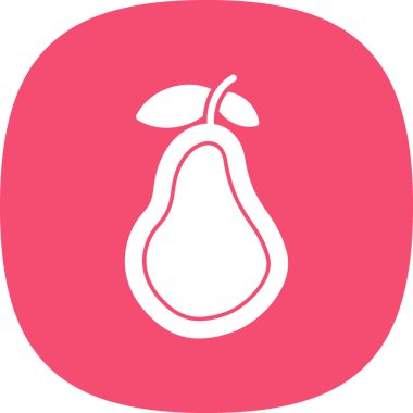 İzole armut ikon vektör tasarımı