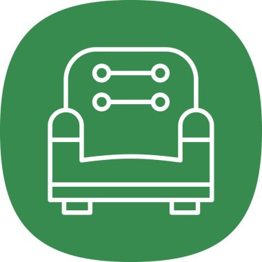 Kanepe. Web simgesi basit illüstrasyon