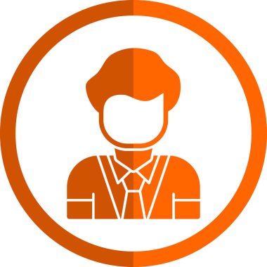 adam düz simge vektör çizim 