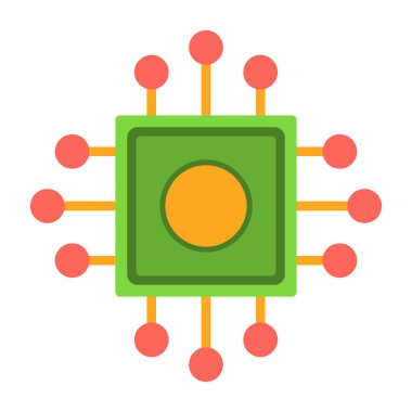 İşlemci, işlemci vektör simgesi