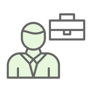 İş adamı simgesinin vektör illüstrasyonu