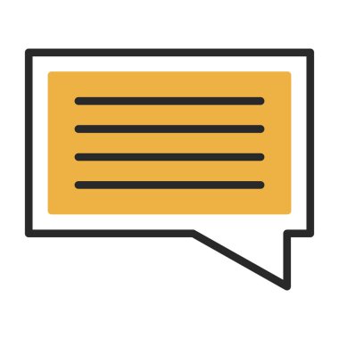 sohbet baloncuğu ileti vektör çizgisi simgesi 