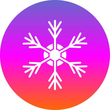 Kar tanesi simgesi, basit vektör çizim 