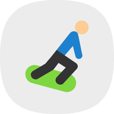 Snowboder web simgesi, vektör illüstrasyonu 