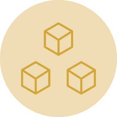 üç küp web simgesi, illüstrasyon vektörü 