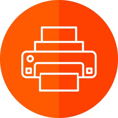 Yazıcı simgesinin vektör illüstrasyonu 