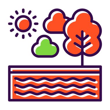 Bir ağacın vektör illüstrasyonu