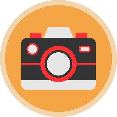 Fotoğraf makinası. Web simgesi basit illüstrasyon