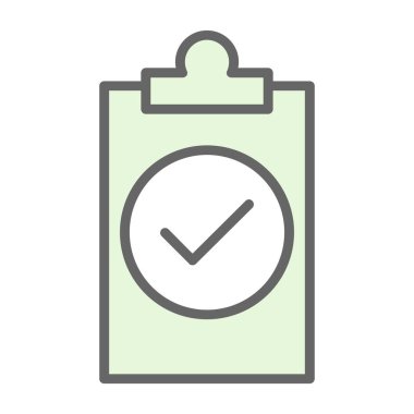 düz kontrol simgesi vektör illüstrasyonu