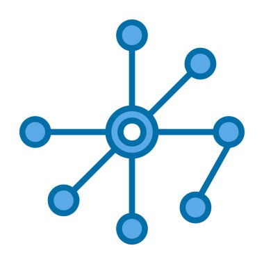 mavi sosyal ağ bağlantı simgesi