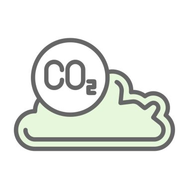 Bir co 2 işareti ile izole bulut