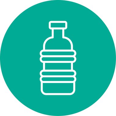 Plastik şişe simgesinin vektör çizimi       