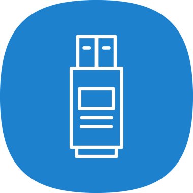 USB web simgesi, vektör çizim 