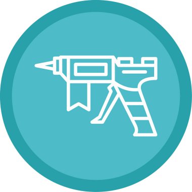 Yapıştırıcı tabancası ağ simgesi, vektör illüstrasyonu