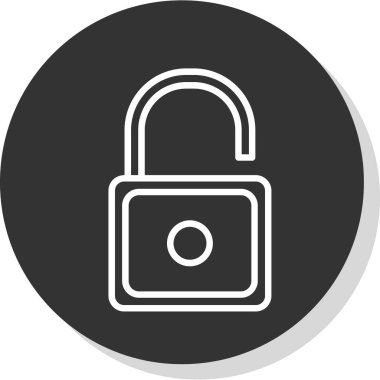 Ağ simgesinin kilidini aç basit illüstrasyon 