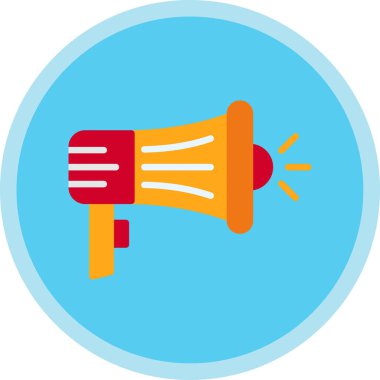 Megafon ikonu vektör illüstrasyonu