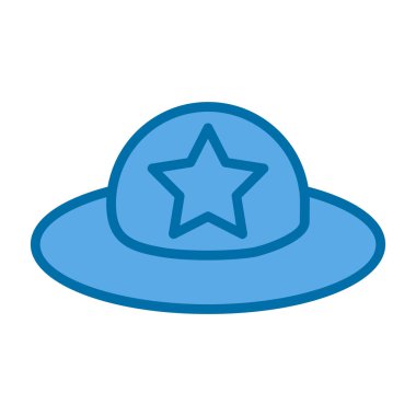 Yıldızlı şapka. Web simgesi basit illüstrasyon 