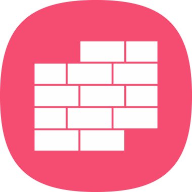 İnşaat tuğlaları düz simge, vektör illüstrasyonu