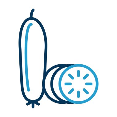 salatalık sebze ikonu, basit illüstrasyon