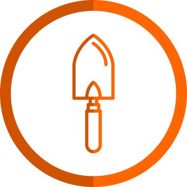 Trowel düz simgesi, vektör illüstrasyonu